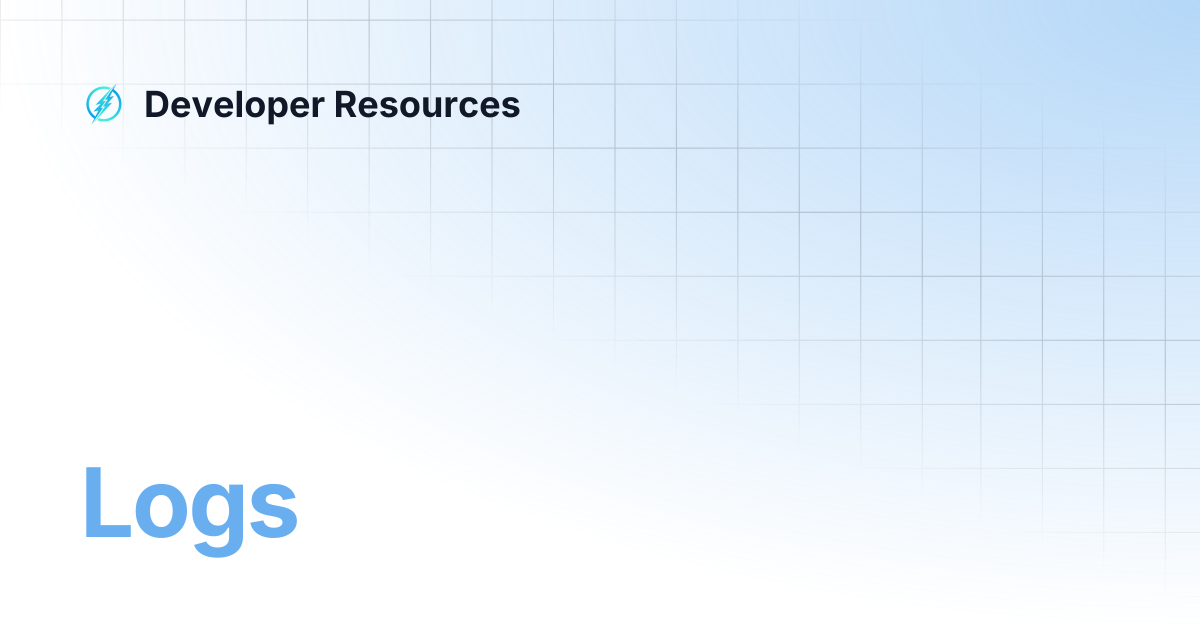 Logs | Developer Resources